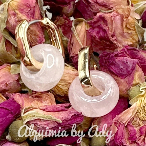 Alquimia by Ady Pink and Gold Earrings - Picture 1 of 8